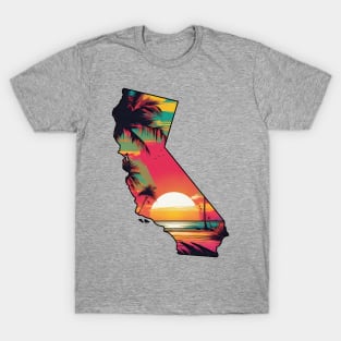 California State Beach Sunset T-Shirt